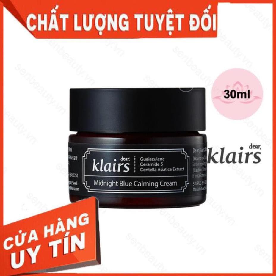 [HCM][Freeship] Kem Dưỡng Da Ban Đêm Làm Dịu Phục Hồi Da DEAR KLAIRS Midnight Blue Calming Cream 30ml Chính Hãng