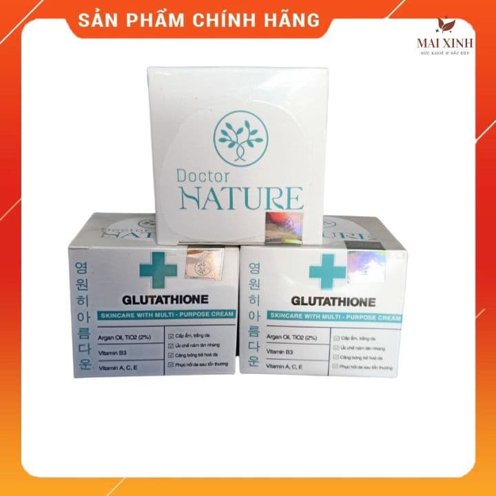 ⚡CHÍNH HÃNG⚡ KEM DƯỠNG TRẮNG  GLUTATHIONE - DoctorNATURE - DƯỠNG TRẮNG CẤP ẨM TÁI TẠO DA  AN TOÀN VÀ HIỆU QUẢ