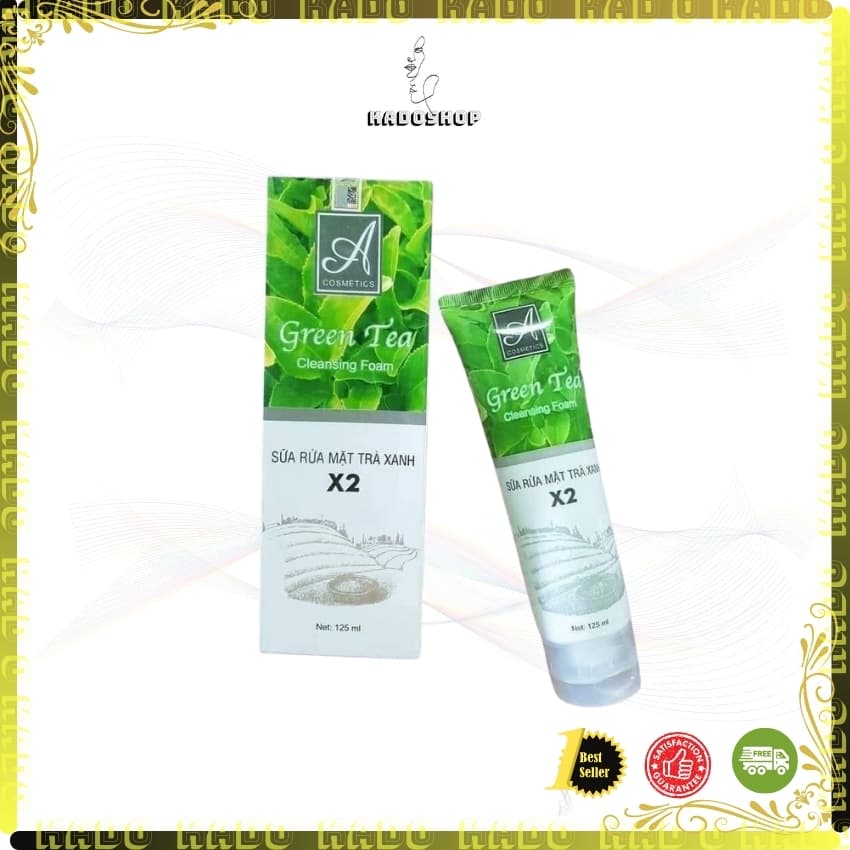 Sữa Rửa Mặt Trà Xanh X2 A Cosmectic - Kháng Khuẩn Làm Sạch Trắng Sáng Ngăn Ngừa Lão Hóa Da