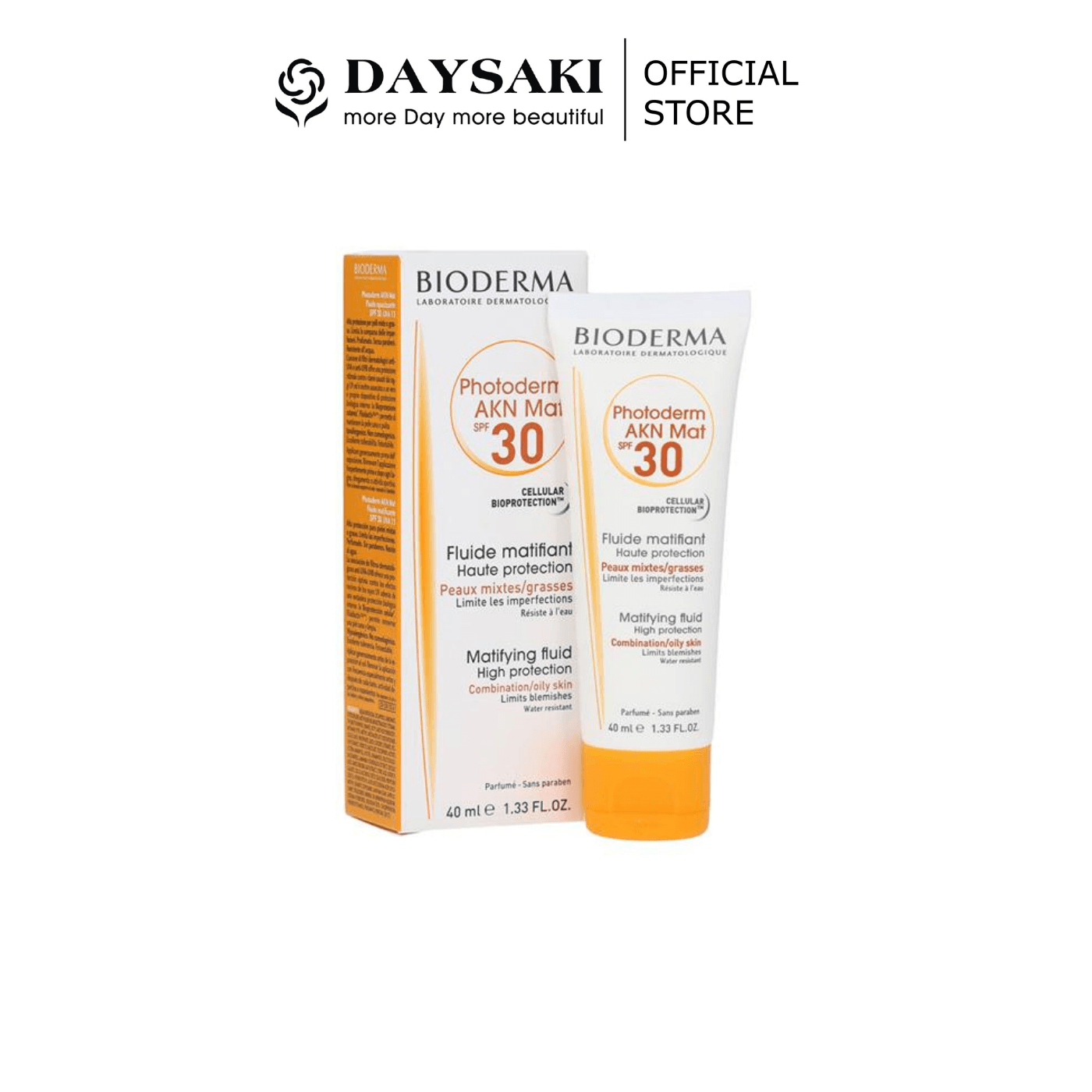 [HCM]Bioderma Kem Chống Nắng Dành Cho Da Dầu Mụn Photoderm Akn Mat SPF30 40ml