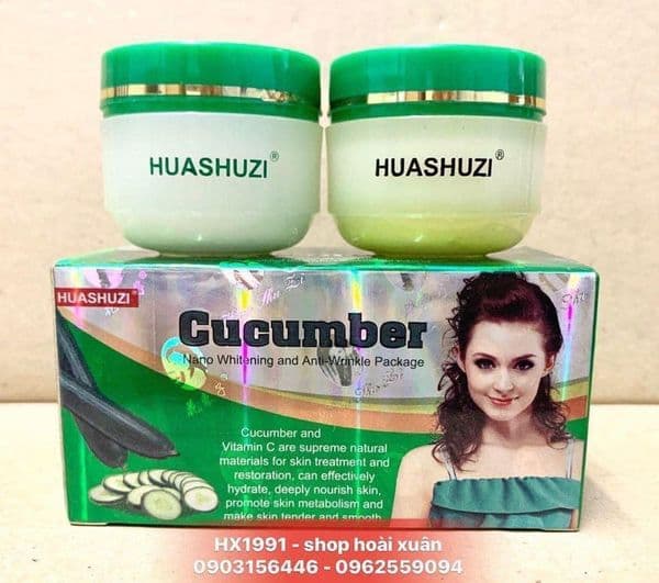 [HCM]Kem dưỡng da mặt Huashuzi Cucumber làm trắng da nám tàn nhang - kem dưa leo - Kem nha đam - HX1991