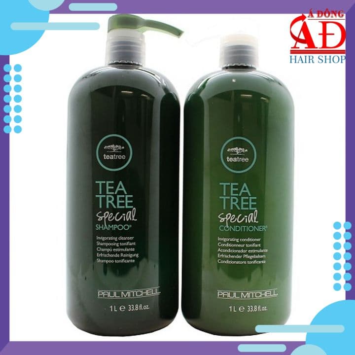 Bộ dầu gội xả Tea Tree Paul Mitchell Special trà xanh bạc hà ngăn gàu kháng khuẩn Mỹ 1000ml