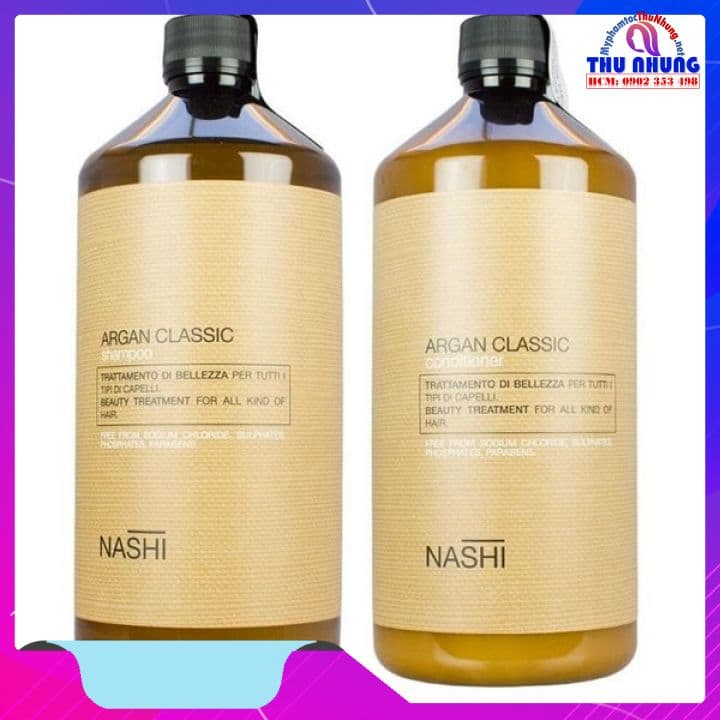 [HCM]Cặp dầu gội xả siêu mượt Nashi Argan Classic Shampoo and Conditioner 1000ml