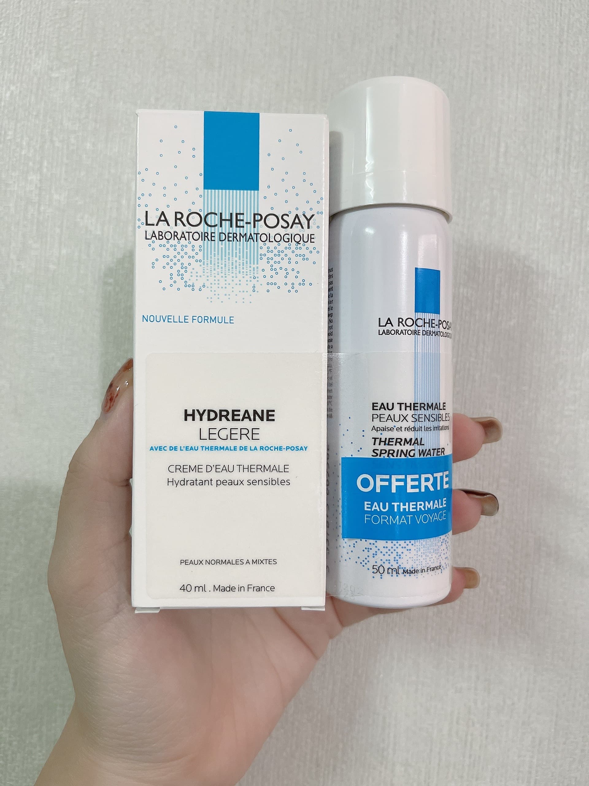 [HCM]La Roche Posay - Combo Xịt Khoáng+Kem dưỡng da Hydreane Legere Cấp Nước và Cung Cấp Độ Ẩm 40ml