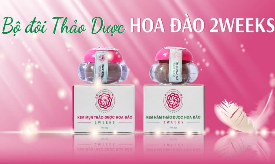 [TẶNG CỘT TÓC] Combo 2 lọ kem khử tất cả loại mụn Hoa Đào loại bỏ thâm mụn dưỡng da trắng hồng chỉ sau 2 tuần