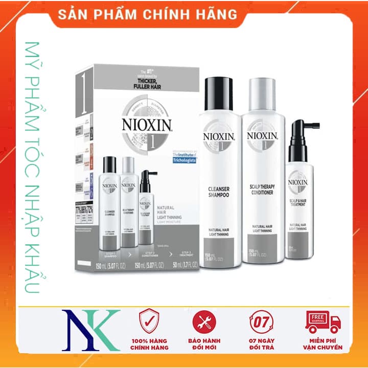 [HCM]Bộ Dầu Gội Nioxin Trialkit Chống Rụng Tóc ( Hệ Thống 1)