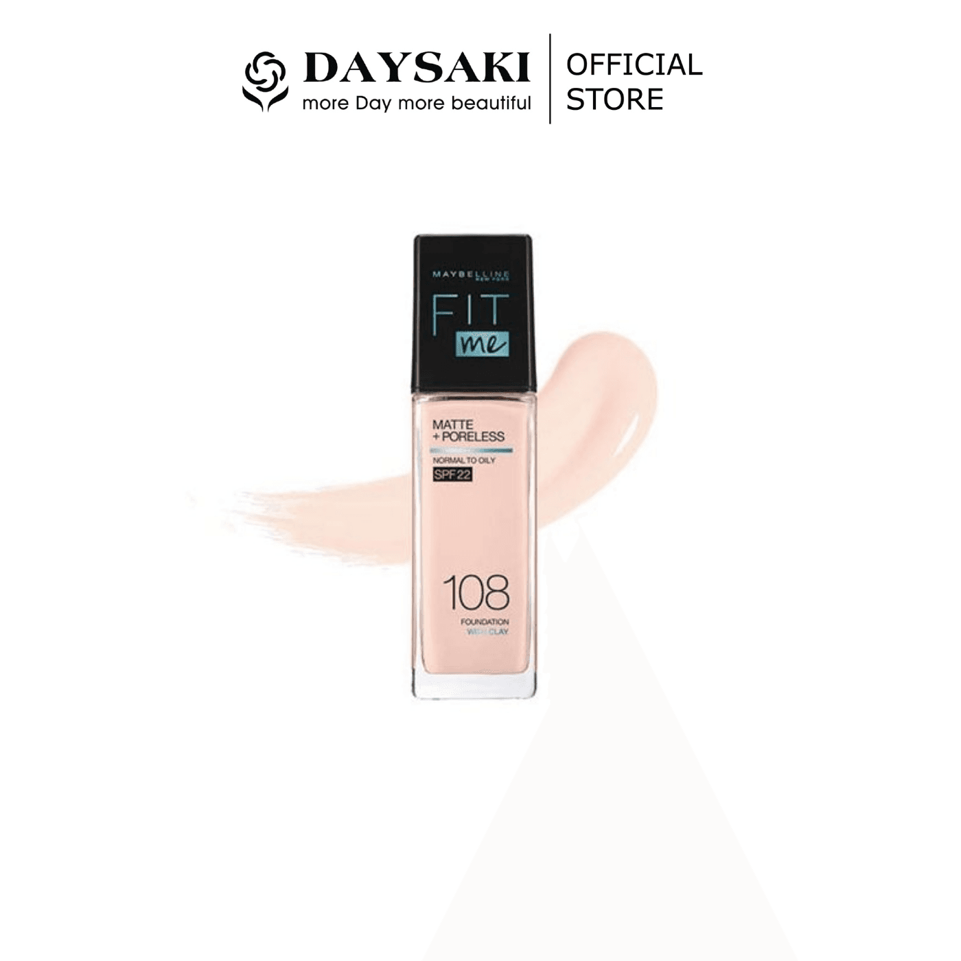 [HCM]Maybelline New York Kem Nền Fit Me Matte Poreless Foundation SPF 22 #108 30ml