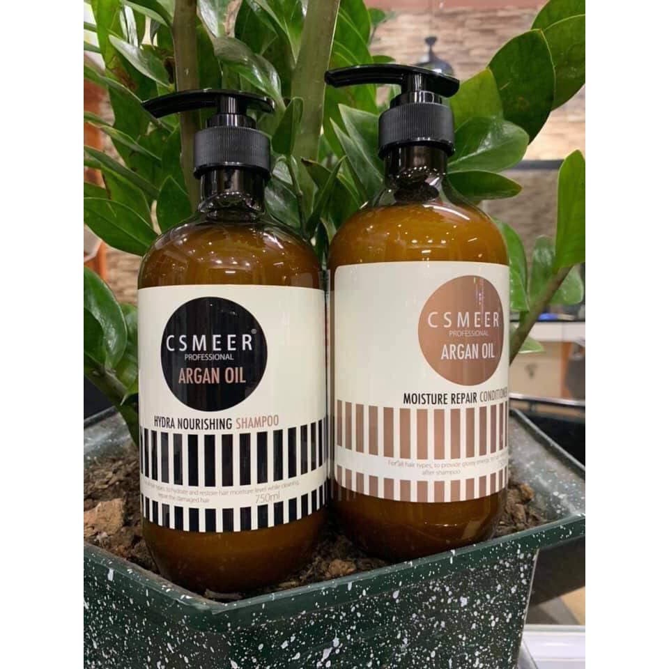 CẶP DẦU GỘI XẢ DƯỠNG TÓC CAO CẤP CSMEER ARGAN OIL 500ml - 800ml