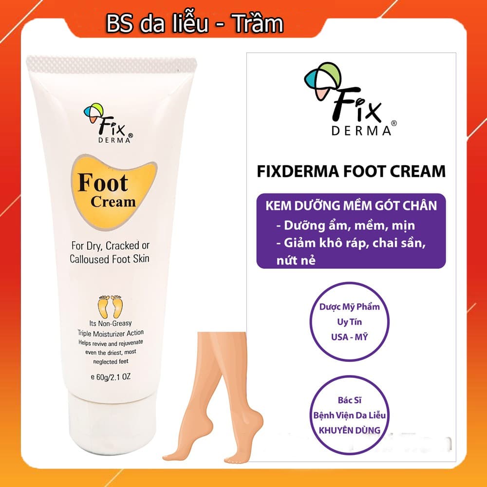 [HCM]Fixderma Foot Cream 60g - Kem Dưỡng Mềm Mịn Chống Nứt Nẻ Gót Chân