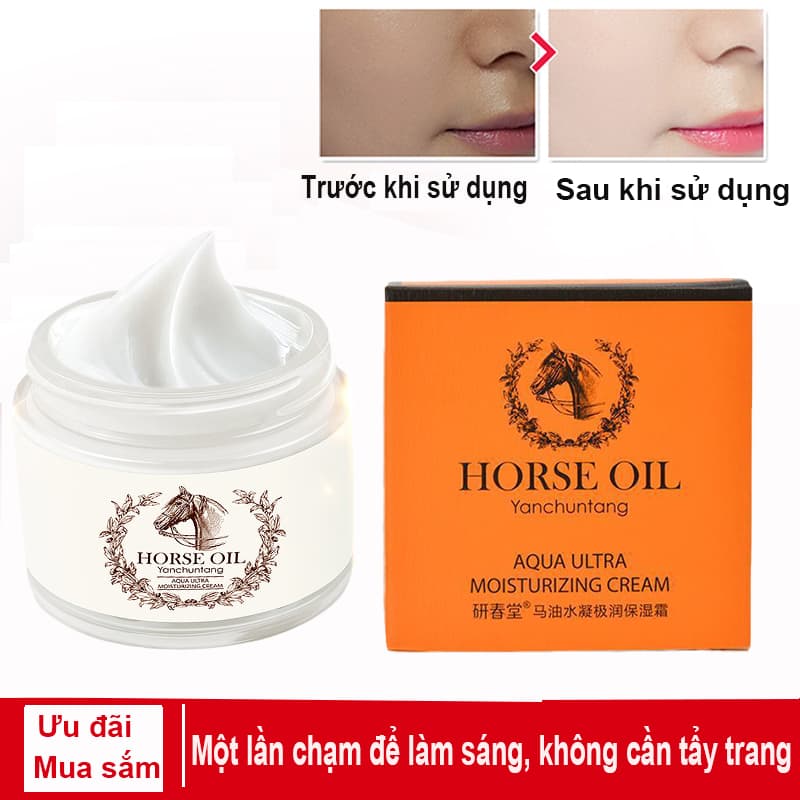 Kem dưỡng thể mỡ ngựa kem dưỡng da mặt bổ sung độ ẩm Không Bết Rít Không Gây Kích Ứng Giúp Dưỡng Trắng Da Từ Sâu Bên Trong Chống Lão Hóa