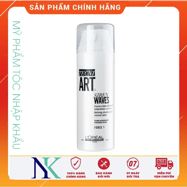 [HCM]Kem Dưỡng Giữ Nếp Và Tăng Sóng Xoăn LOreal Hollywood Waves Siren 150Ml