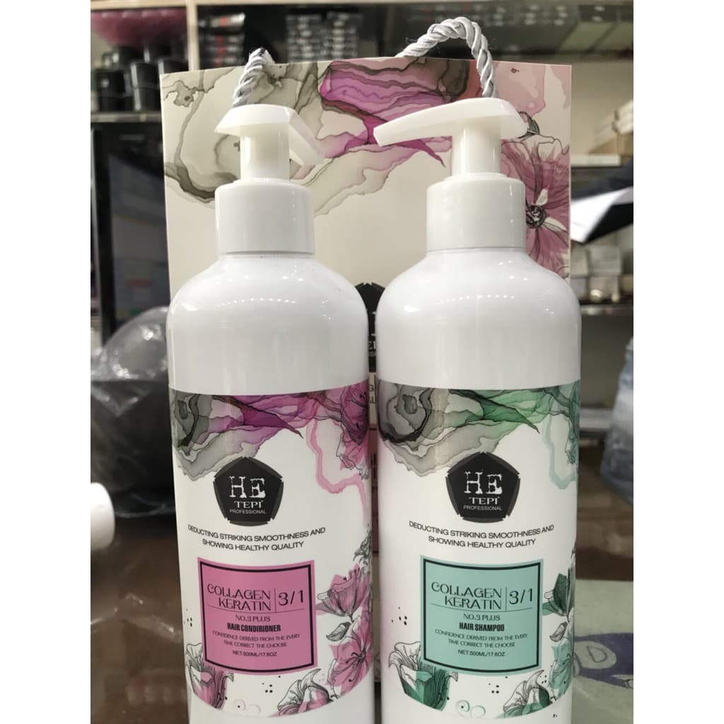Cặp Dầu Gội Xả HE TEPI Siêu mềm mượt 500ml x2