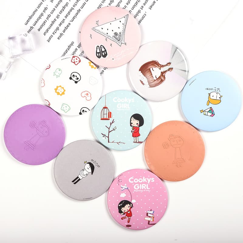 [HCM]⭐️MỚI⭐️Gương trang điểm mini siêu cute cầm tay bỏ túi Hàn Quốc tiện lợi viền kim loại Yasan