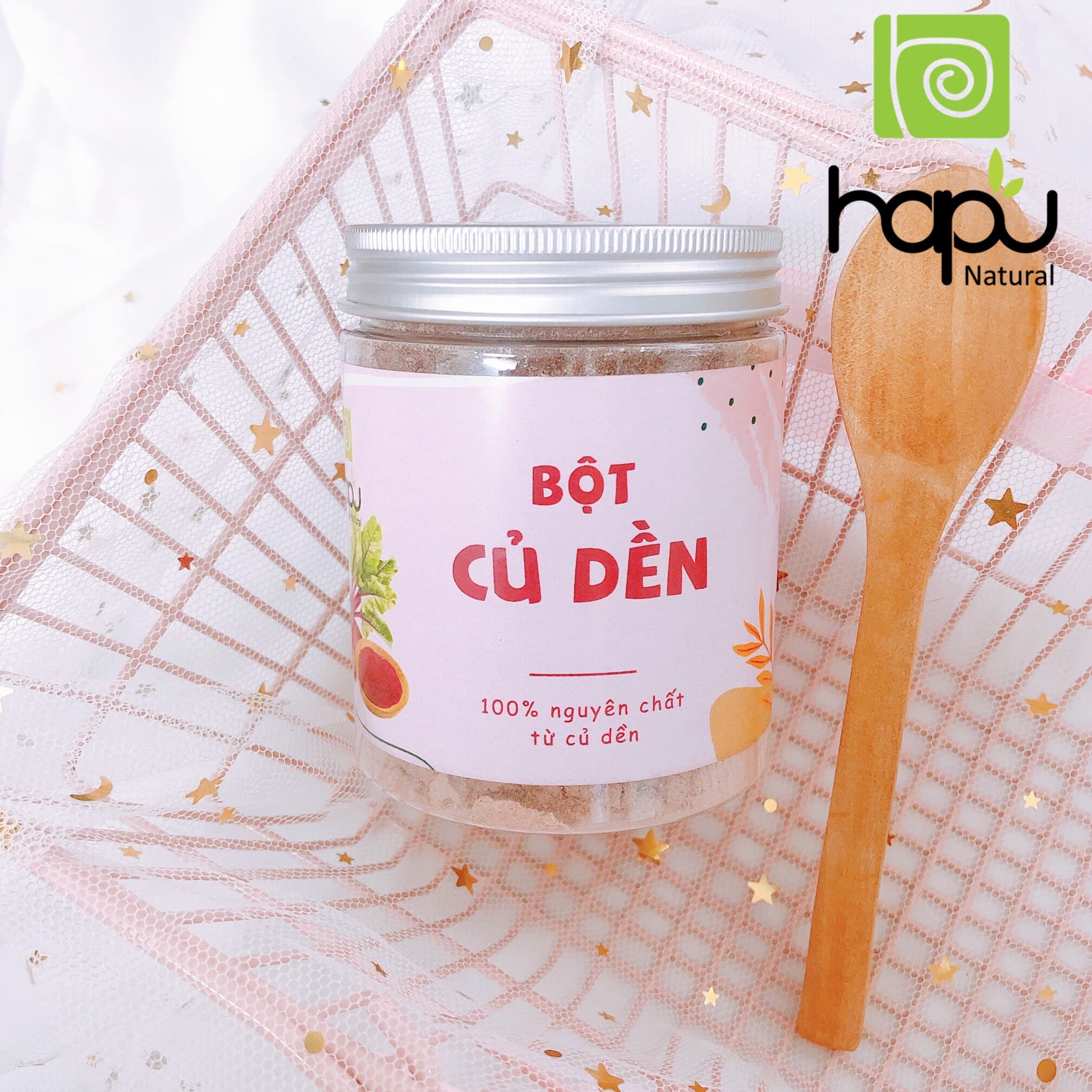 [HCM]Hũ Bột Củ Dền Thiên Nhiên Hapuganic Bột Thiên Nhiên Đắp Mặt Giảm Nhờn Dưỡng Da Trắng Mịn Cấp Ẩm Cho Da