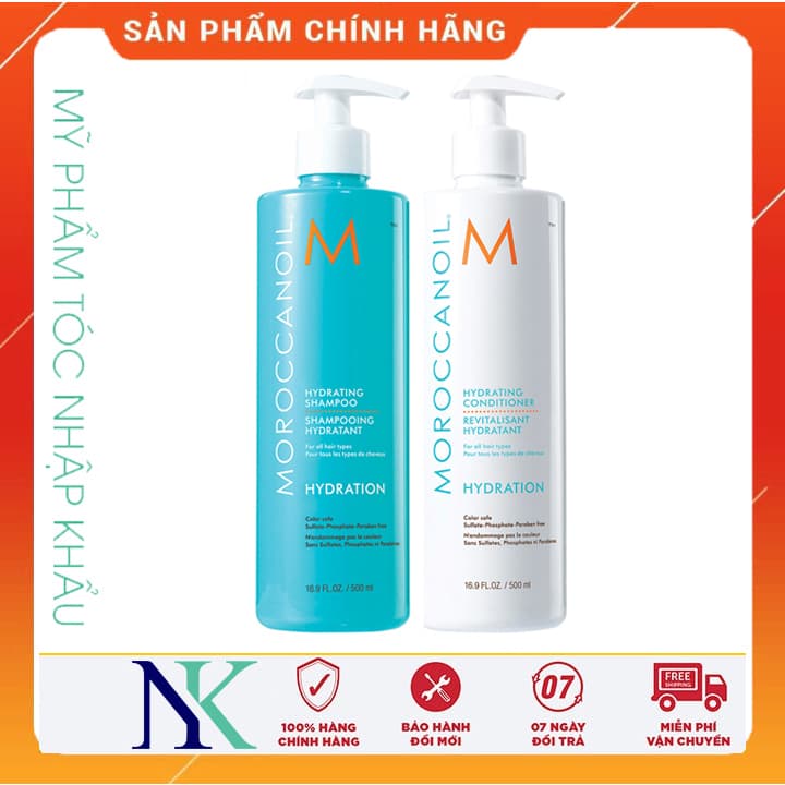 [HCM]Dầu Gội Xả Dưởng Ẩm Moroccanoil Hydration 500Ml