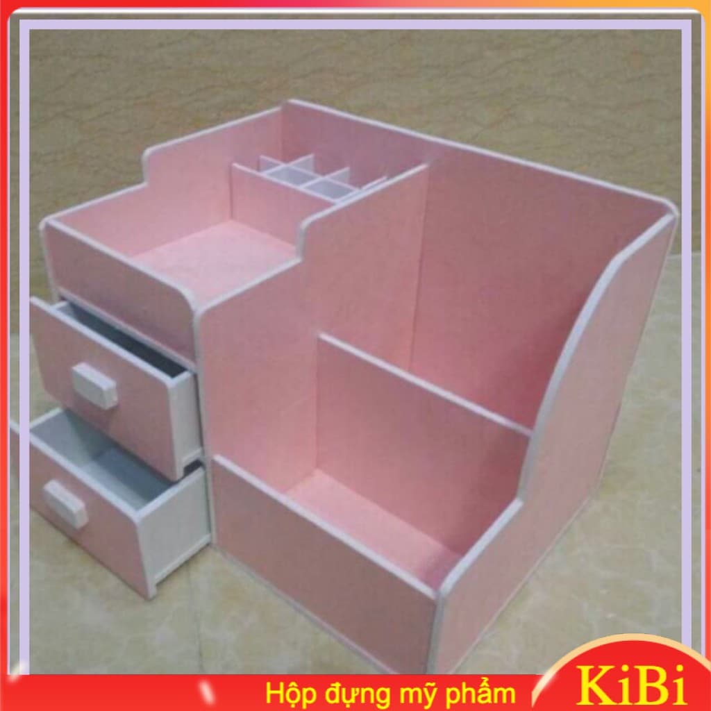 [HCM]Kệ 2 ngăn hồng đựng mỹ phẩm nước hoa son phấn cho chị em phụ nữ