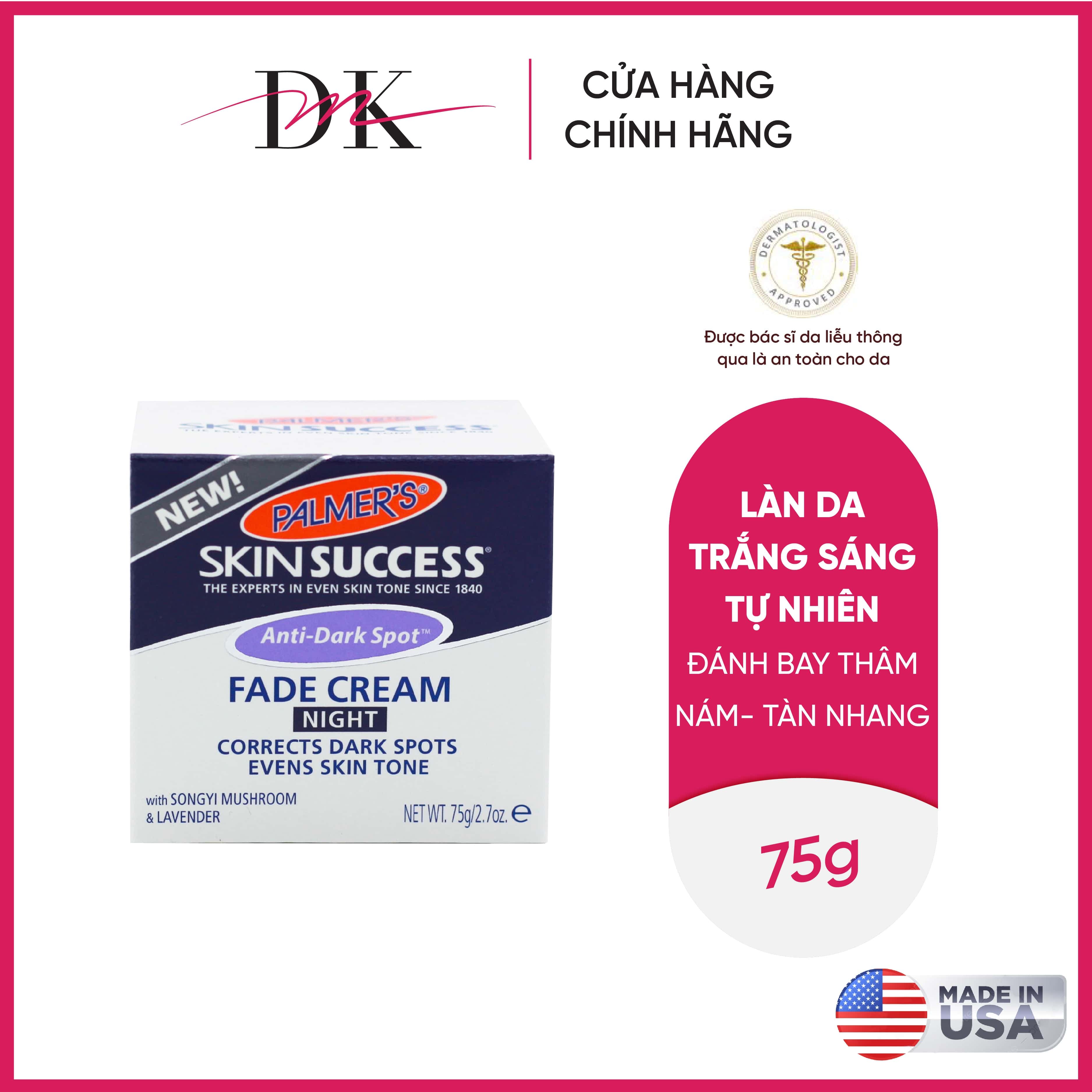 [HCM]Kem dưỡng trắng sáng da ban đêm mờ thâm nám - tàn nhang Palmers 75g