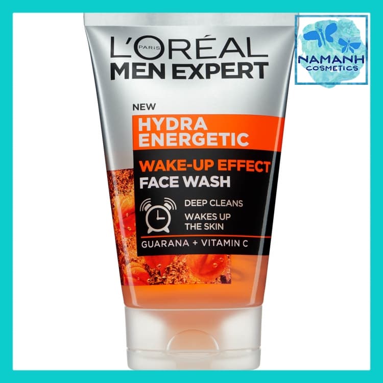 Sữa rửa mặt chống mệt mỏi LOreal Men Expert Hydra Energetic Wake-up Effect with Guarana + Vitamin C - 100 ml