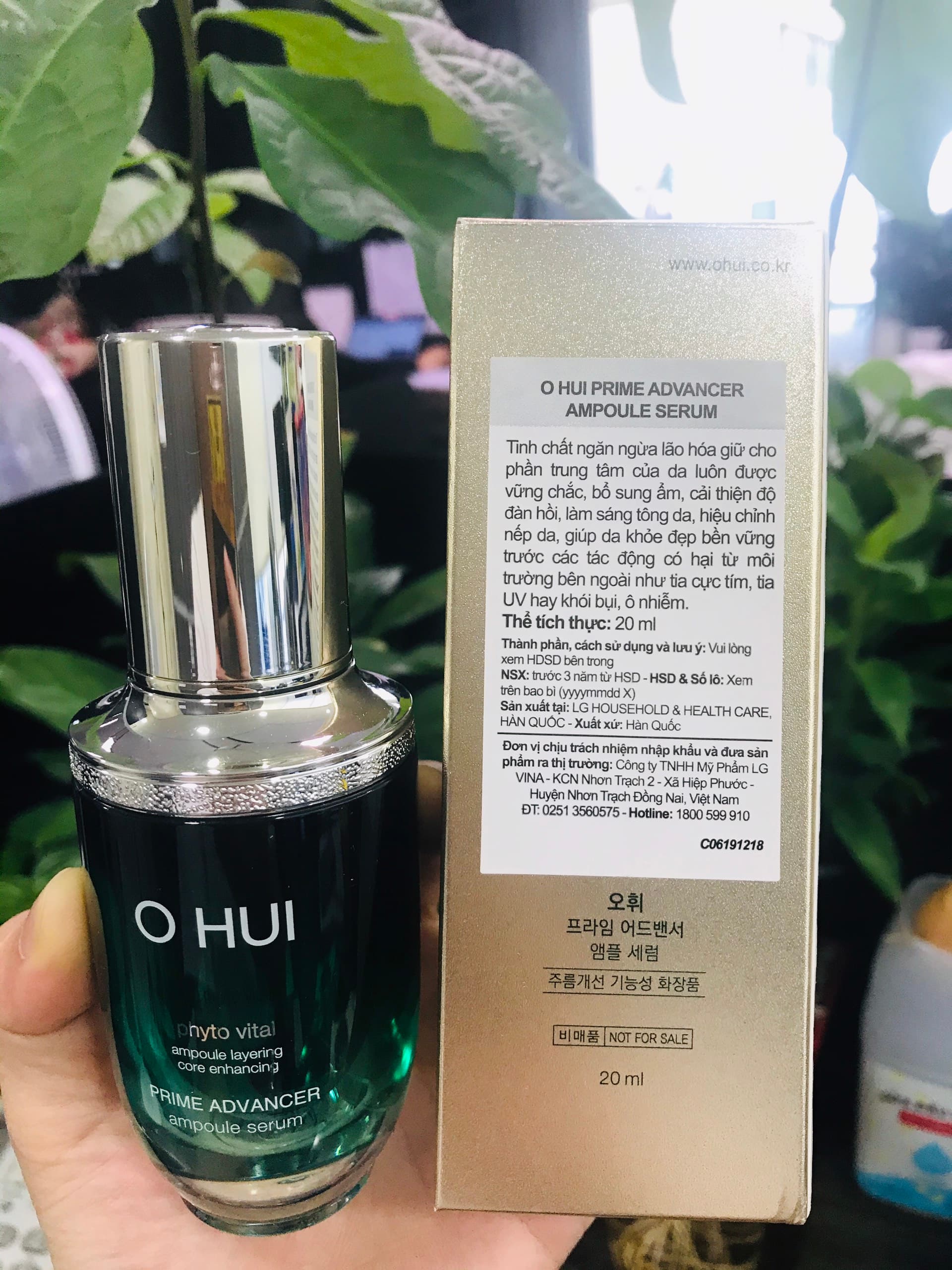 Tinh chất chống lão hóa Ohui Prime Advancer Ampoule Serum 20ml date 2/2022
