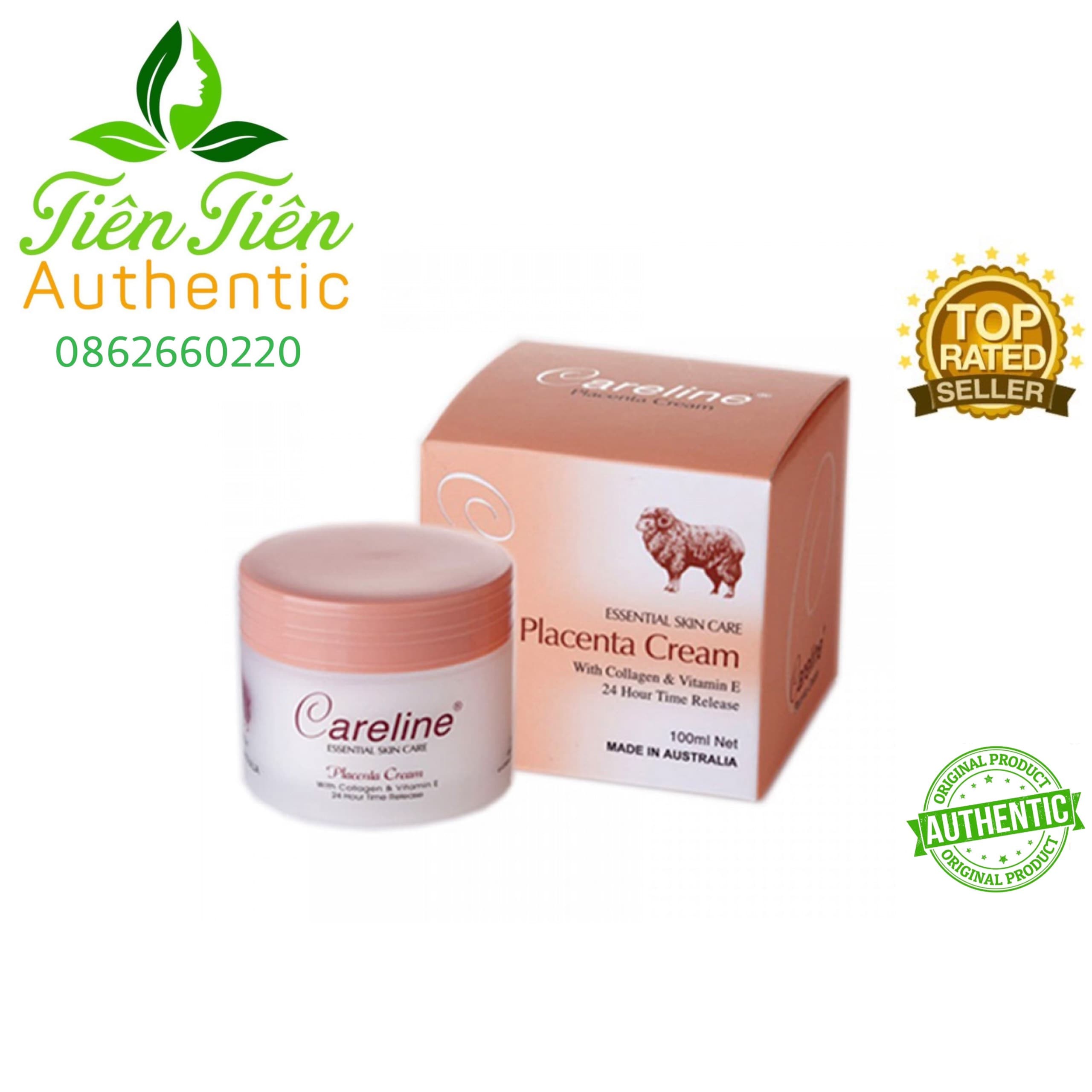 Careline - Kem dưỡng cừu với dầu nho và Vitamin E 100ml - CAM