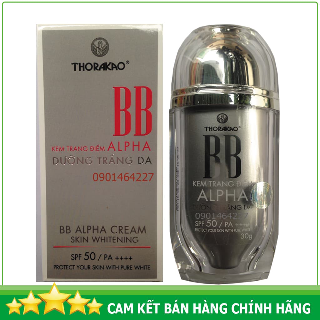 [HCM]Kem trang điểm dưỡng trắng da BB Alpha (New) Thorakao 30g