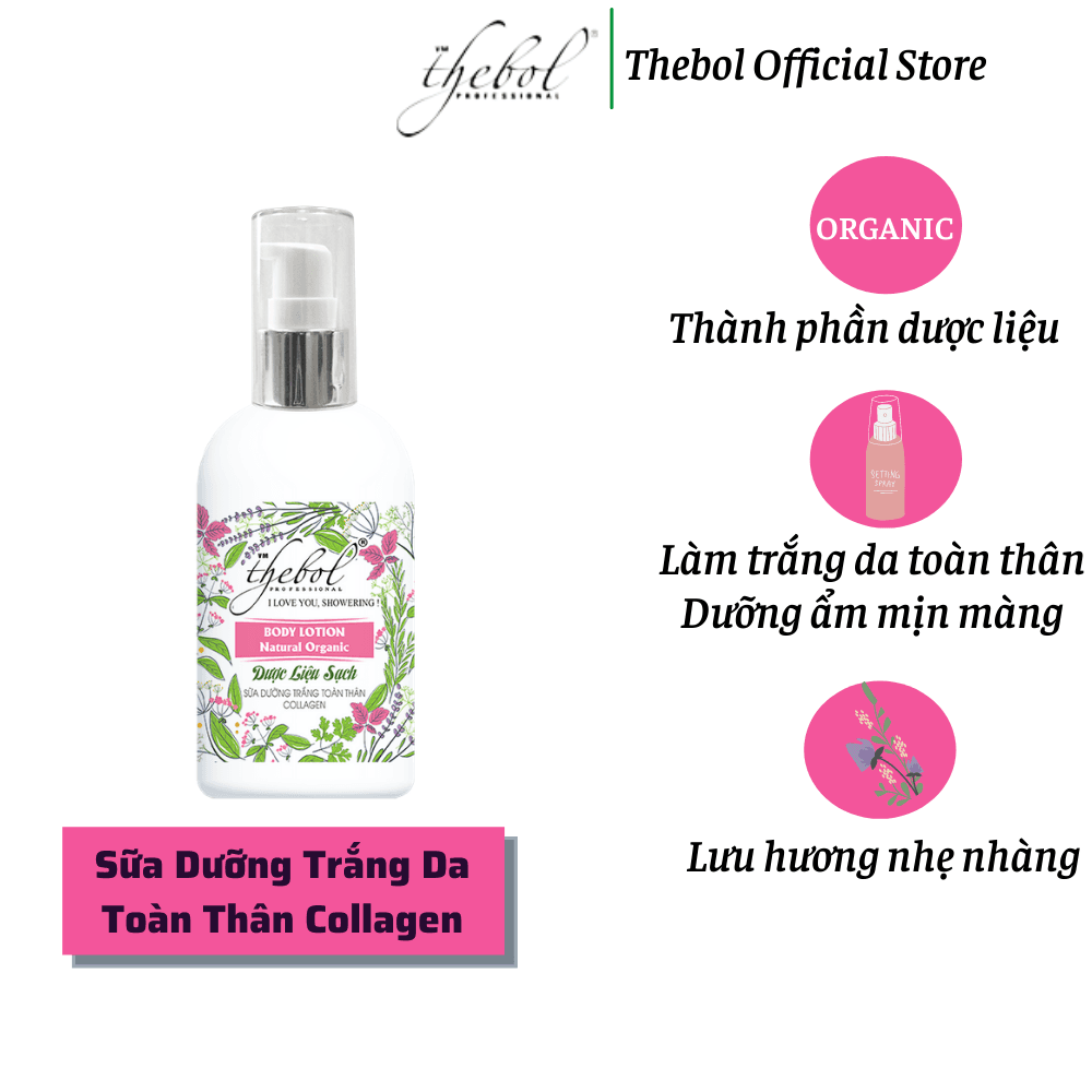 [HCM]Sữa Dưỡng Ẩm Trắng Toàn Thân Collagen Thebol (Combo 2 chai)