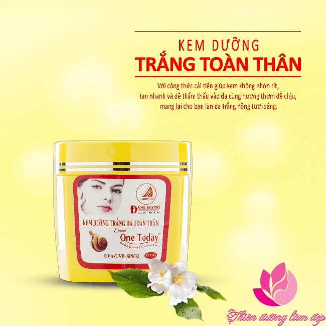 [HCM]Kem dưỡng trắng da toàn thân ONE TODAY 80g