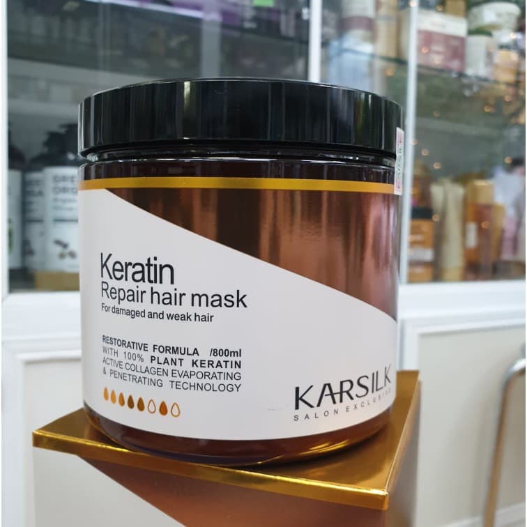 Kem hấp ủ Karsilk Keratin Repair hair mask phục hồi tóc hư tổn 800ml