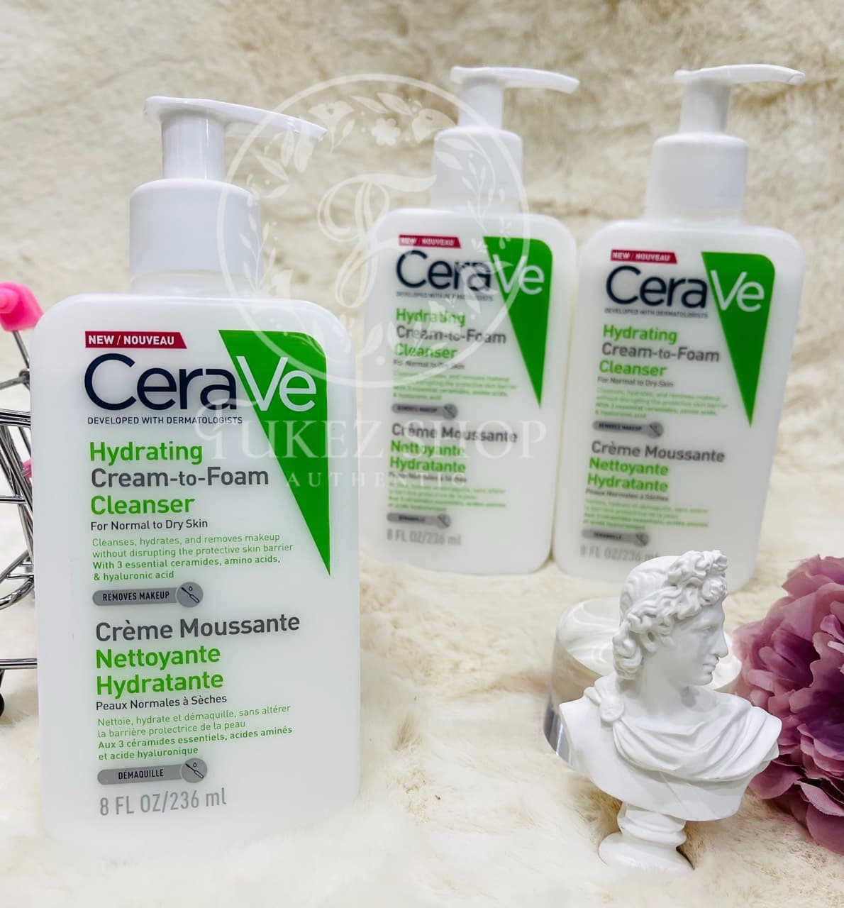 Sữa rửa mặt Cerave Hydrating dành cho da khô 236ML - Bill mua tại Pháp