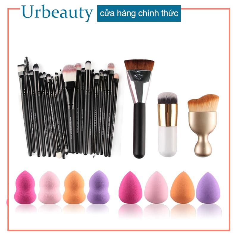 [HCM]【Urbeauty Mall】MAANGE Bộ cọ trang điểm 6 món bộ dụng cụ làm đẹp 20 cọ trang điểm + 8 phấn + cọ contour + cọ má hồng