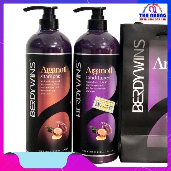 [HCM]Bộ dầu gội xả Arganoil Berdywins Collagen cho tóc khô hư tổn 1000ml