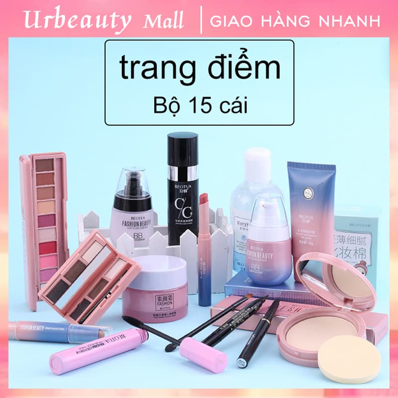 【Urbeauty Mall】15pcs BIOAOUA Bộ mỹ phẩm trang điểm hoàn chỉnh set người mới bắt đầu không thấm nước nữ sinh viên trang điểm nhẹ tự nhiên