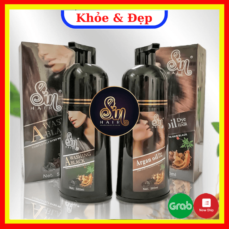 [HCM]Dầu Gội Phủ Bạc SIN HAIR - Dầu gội phủ bạc nhân sâm từ Nhật Bản