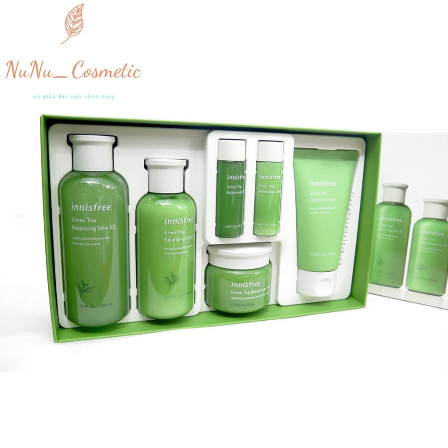 [HCM]BỘ DƯỠNG TRÀ XANH INNISFREE GREEN TEA BALANCING SPECIAL SKIN CARE EX SET 6 MÓN
