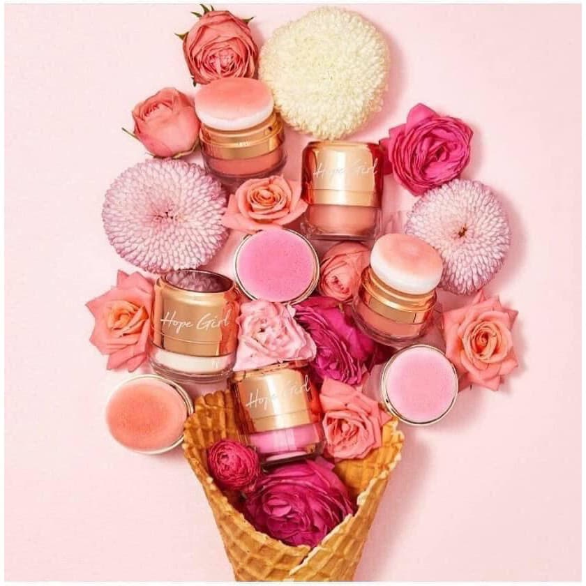 [HCM]Phấn má hồng cao cấp dạng bột mịn phong cách Hàn Quốc có kèm gương mini và cọ HOPEGIRL 3D Powder Blusher