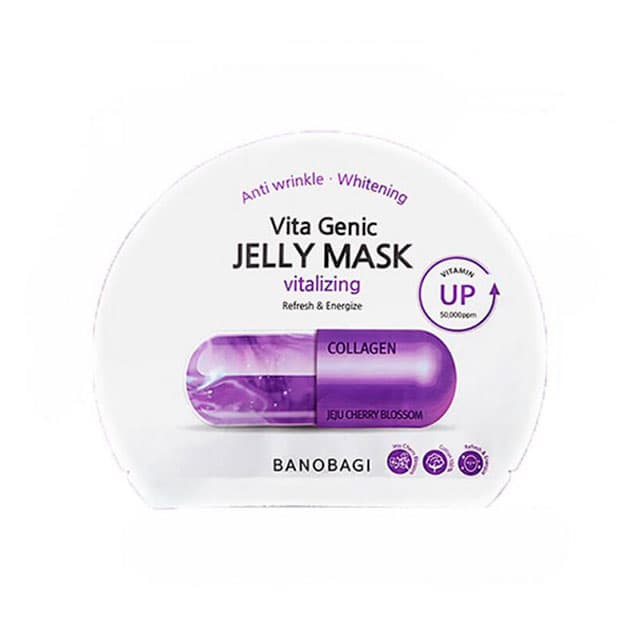 Combo 10 Miếng Mặt Nạ Giấy Banobagi Vita Genic Jelly Mask Vitamin C Mẫu Mới | Màu Đỏ (Vitamin A)