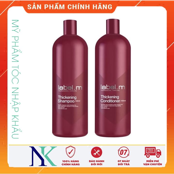 [HCM]Dầu Gội Xã Làm Dày Và Tăng Phồng Tóc Label.M Thichkening 1000Ml