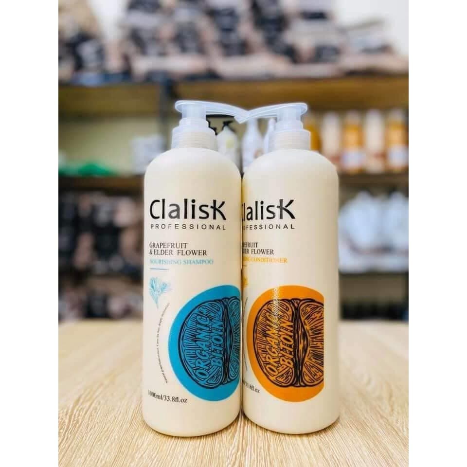BỘ DẦU GỘI XẢ BƯỞI & BIOTIN CLALISK 1000ML X2