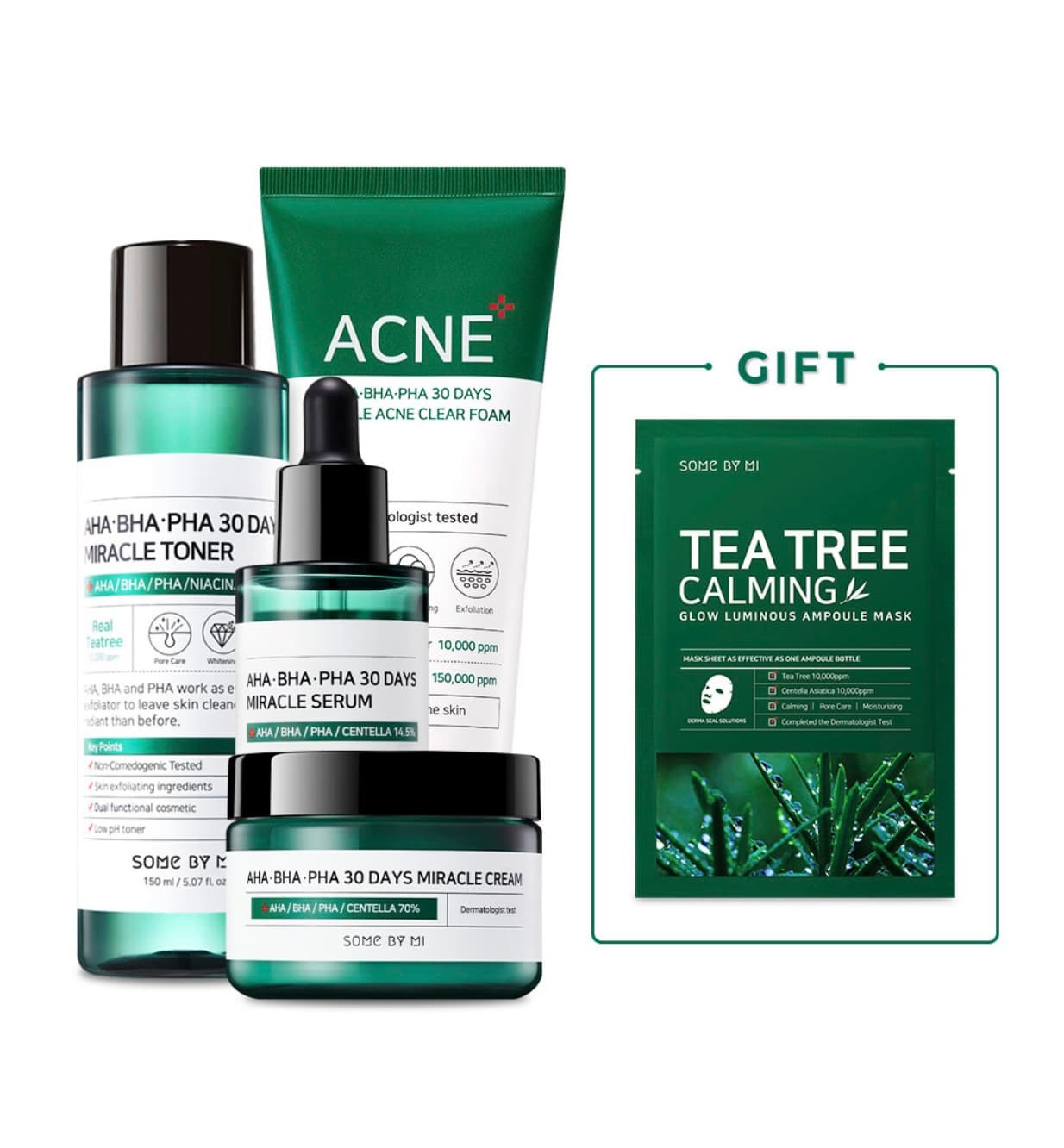 Set Dưỡng Da Giảm Mụn Some BY Mi AHA-BHA-PHA 30 Days Miracle All Care Set 4 Sản Phẩm