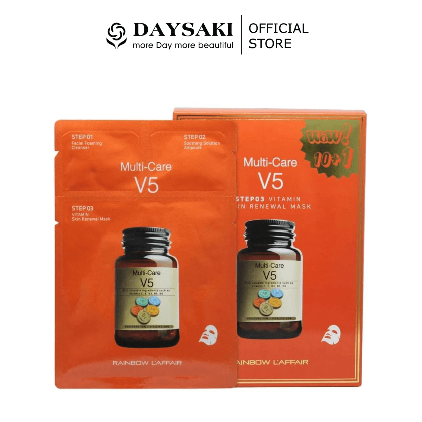 RAINBOW L’AFFAIR Mặt Nạ Dưỡng Da MULTI CARE V5 VITAMIN SKIN RENEWAL MASK (30ml)