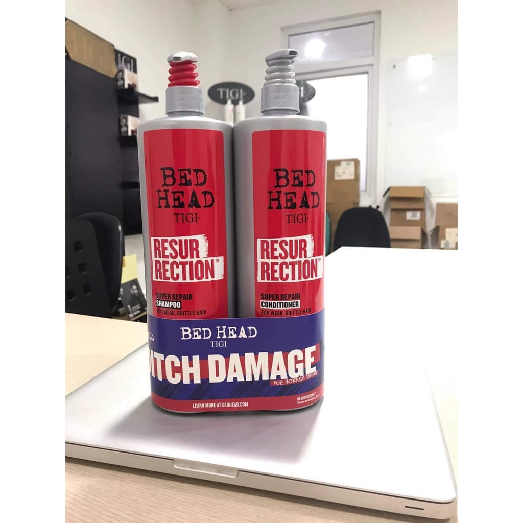 Cặp Dầu Gội TIGI Đỏ Phục Hồi Tóc Hư Tổn 970ml x2 Mẫu Mới Nhấtt