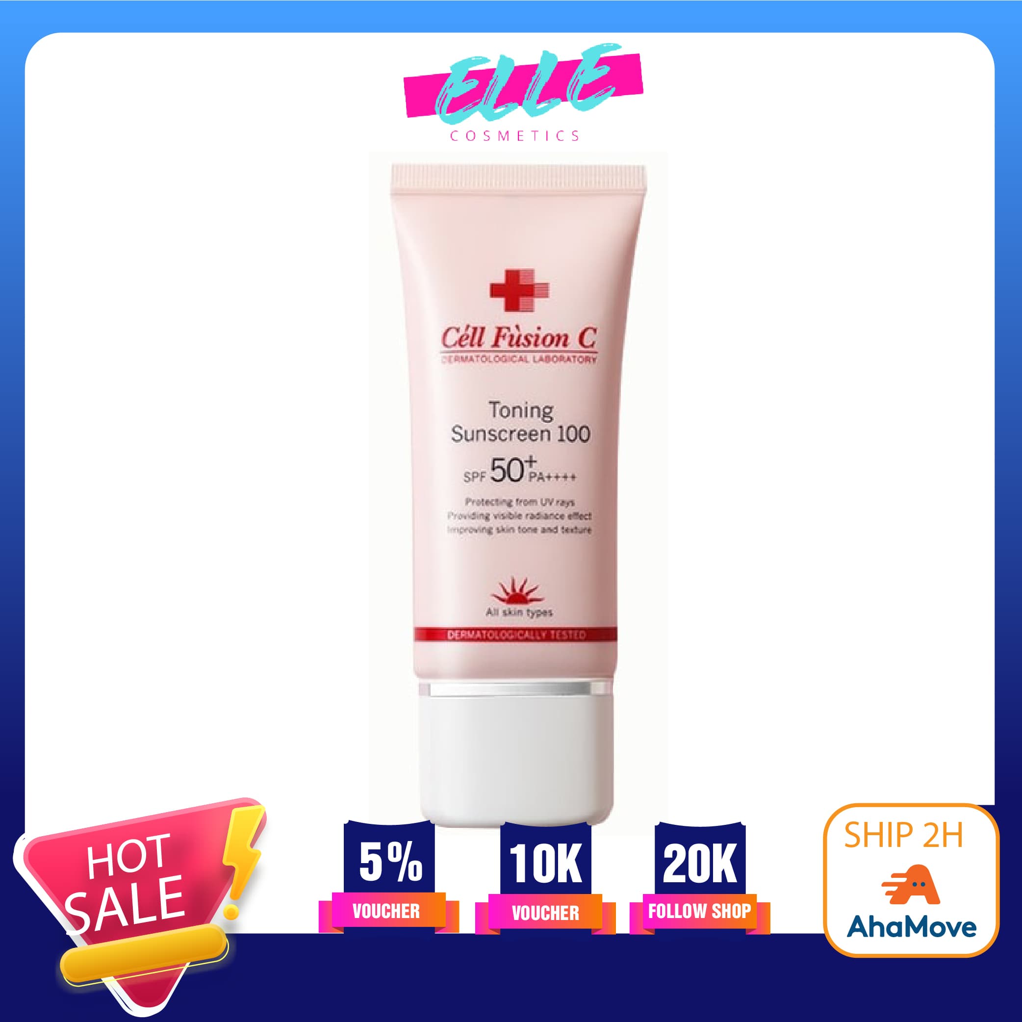 Kem chống nắng cho mọi loại da Cell Fusion C Toning Sunscreen 100 SPF50+/PA+++
