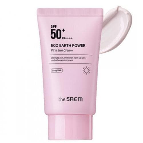 Kem chống nắng The Saem Eco Earth Power Pink Sun Cream Hàn Quốc 50g