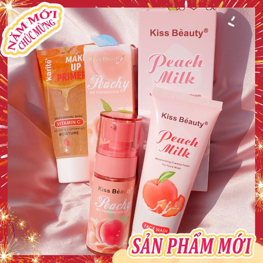 [HCM]【Kiss Belle Shop】Bộ trang điểm cơ bản cho khuôn mặt 3 món đầy đủ(Kem cách ly Trong suốt+kem BB+Sữa rửa mặt)