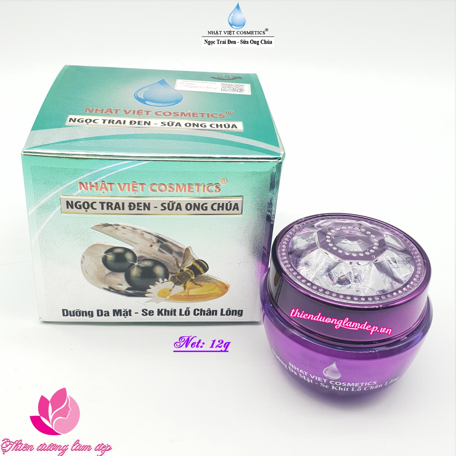 [HCM]Kem dưỡng trắng da mặt Se khít lỗ chân lông kem ngọc Trai Đen V6 Mỹ phẩm NHẬT VIỆT COSMETIC (12g)