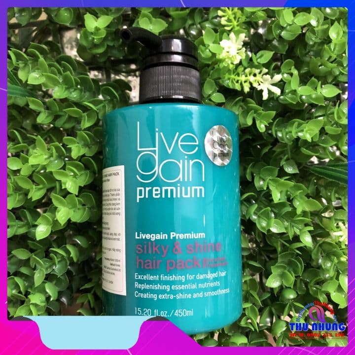 [HCM]Dầu hấp ủ tóc suôn mượt nước hoa Livegain Premium Silky & Shine Hair Pack 450ml