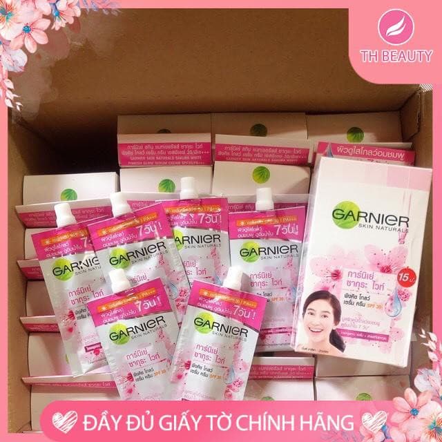 [HCM][Chính hãng] Hộp 6 gói Garnier HỒNG dưỡng da