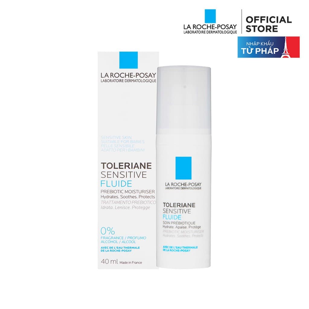 [HCM]La Roche Posay - Sữa Dưỡng Cho Da Giúp Dưỡng ẩm Làm Dịu và Bảo Vệ Da nhạy cảm Toleriane Sensitive Fluide 40ml