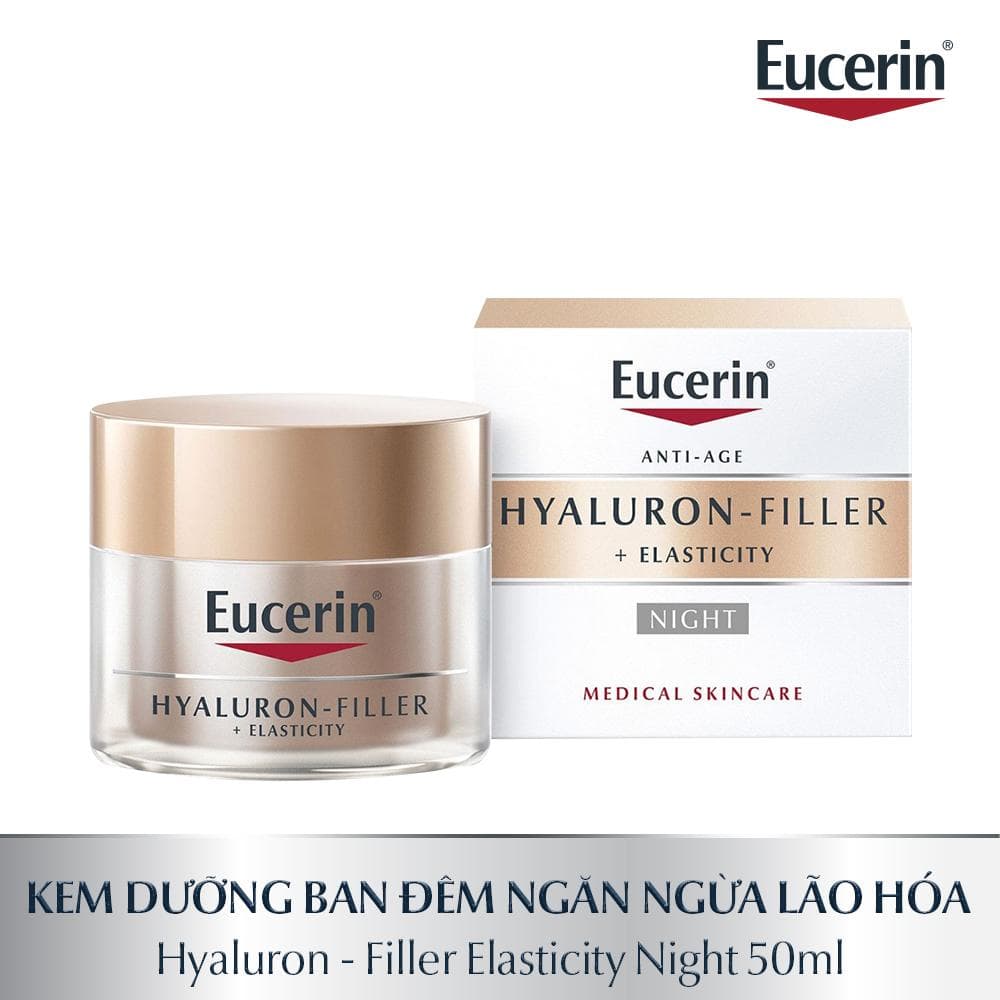 [HCM]Eucerin - Kem Dưỡng Ban Đêm Eucerin Ngăn Ngừa Lão Hóa Da 50ml Hyaluron Filler + Elasticity Night