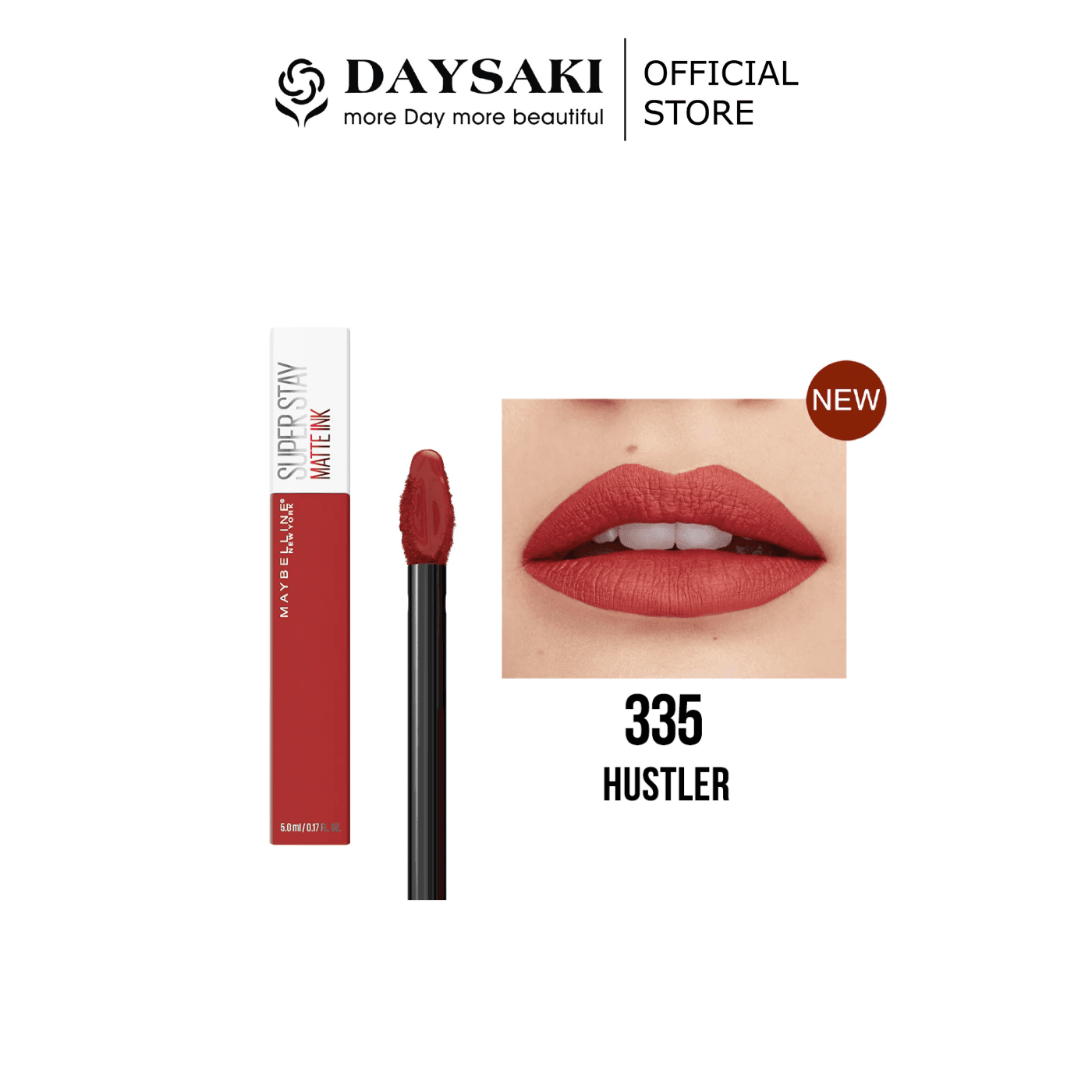 [HCM]Maybelline Son Kem Lì  Đỏ Cherry - Superstay Matte Ink 5ml #335 Hustler